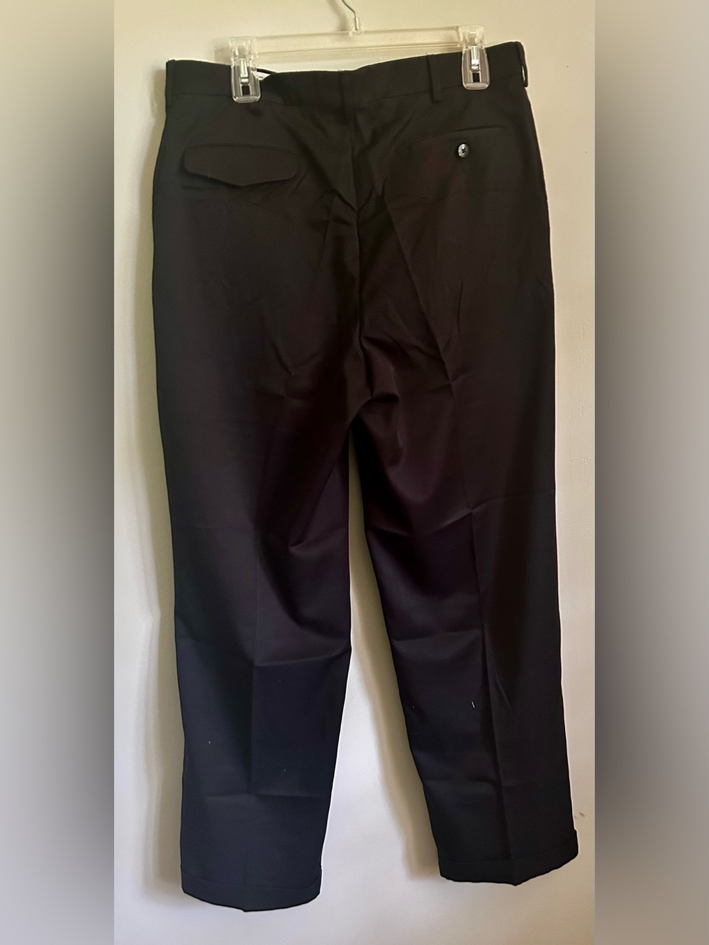 Savane Men’s Black Flexible Comfort Pleated Dress Pants - Picture 2 of 6
